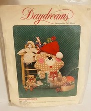 Vintage 1984 Dick Martin Daydreams Teddy Christmas Stocking Kit 10.5" x 15” New