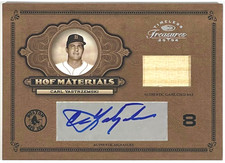2004 Donruss Timeless Treasures Carl Yastrzemski Relic Auto SP #HOF-6 02/10