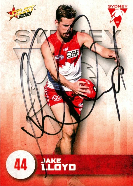 Signed 2021 Sydney Swans AFL Select Footy Stars Card - Jake Lloyd