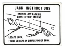 Reproduction Jack Instruction Decal For 1961-1963 Pontiac Tempest Models Reproduction Jack Instruction Decal For 1961-1963 Pontiac Tempest Models