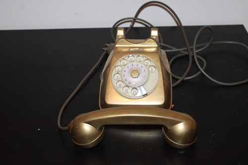 Telefono Sip Fisso Vintage OroAntico disco anni 70 restaurato Non Testato - Photo 11/19