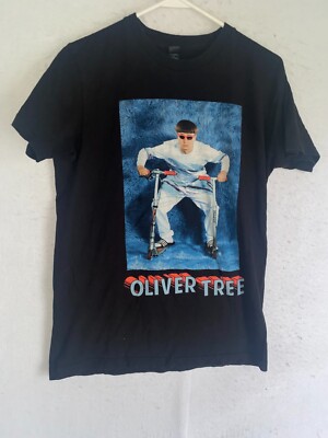 Oliver Tree Black Graphic Tee Oversized T Shirt Double Razor Size Large
