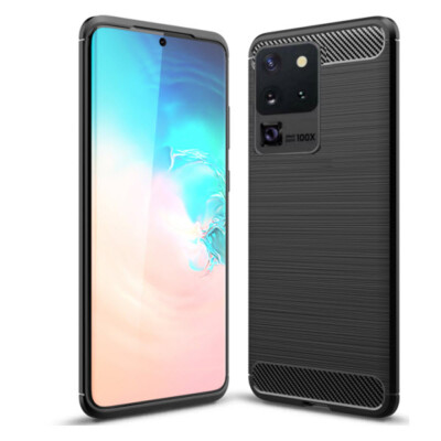 Carbon Handy Hülle für Samsung Galaxy S20 ULTRA Silikon Schutz  Outdoor Case