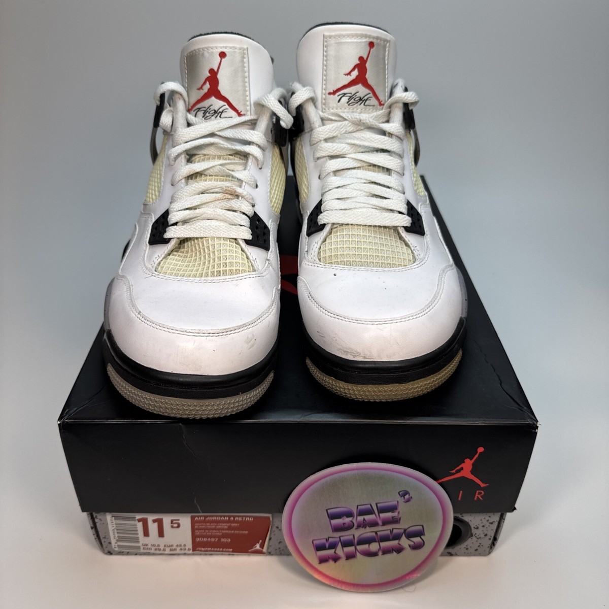 Air Jordan 4 Retro White Cement 2012 Size 11.5 | eBay