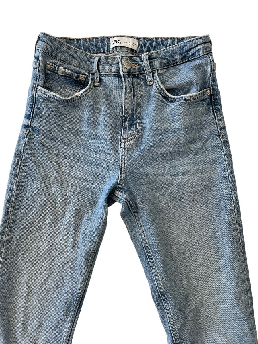 Zara Jeans Slim Ankle Blue Stretch Women's Size 4 26x24 Good