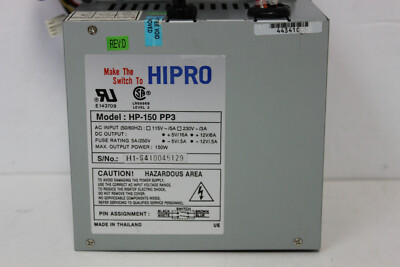 HIPRO HP-150 PP3 150 WATT SWITCHING POWER SUPPLY WITH WARRANTY