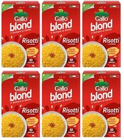 6X Gallo Riso Blond Risotti,100% Italienischer Reis, Ideal FüR Risottos,1Kg
