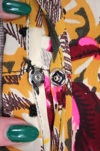 VTG Women's 30s Colorful Yellow Floral Rayon Jersey Knit Dress XS/S 1930s - 第 8/23 張圖片