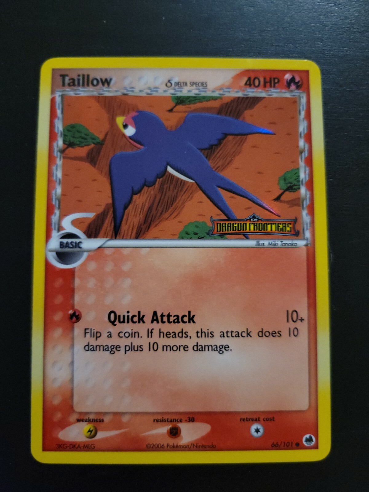 Pokemon TCG Card Dragon Frontiers 2006 - Taillow 66/101 Reverse Holo
