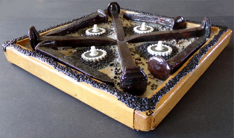 RAIL TIE ART: Picos de ferrocarril vintage Mt. Shasta CA Personalizado Original Train Lovers Foto 2 de 4