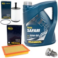 MotoröL Filter Set 20W50 5 Liter + ÖLablassschraube FüR Seat Alhambra V6 4Motion