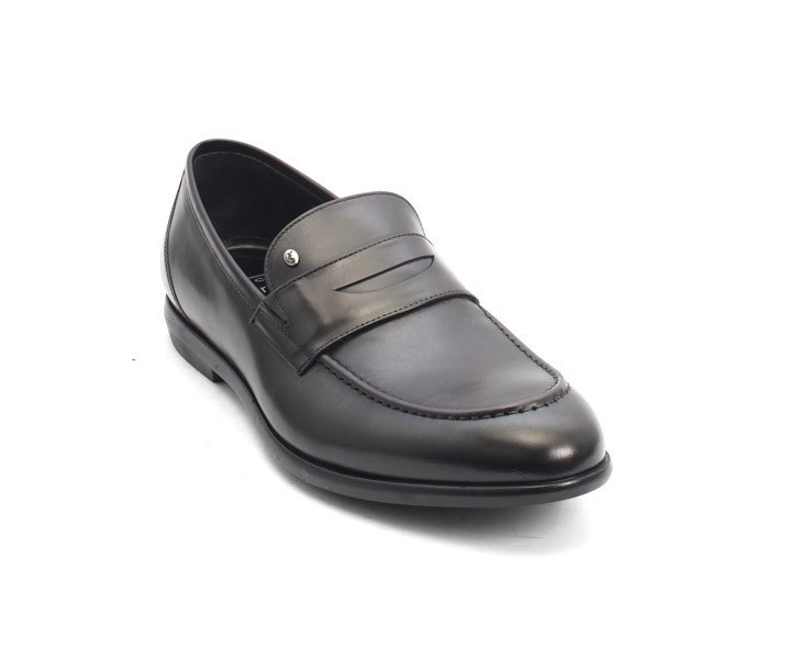 ROBERTO SERPENTINI 45224b Black Nappa Leather Classic Dress Shoes