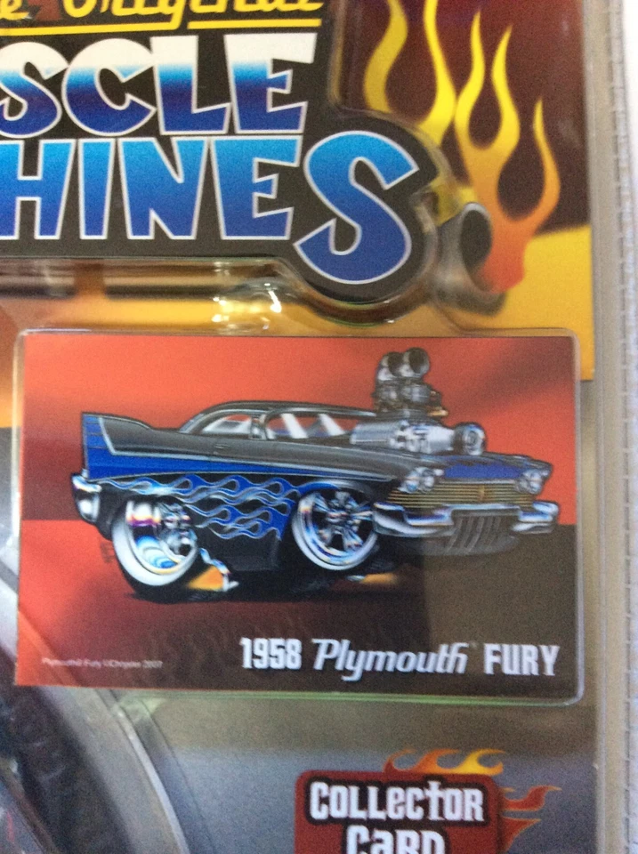 THE ORIGINAL MUSCLE MACHINES 1958 PLYMOUTH FURY 1:64 FUNDIDO A PRESIÓN 58 FURY  Foto 3 de 3