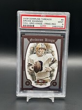 2009 Donruss Threads Gridiron Kings #6 Archie Manning /100  Red Framed - Psa 9
