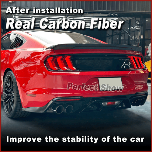 Fit For Ford Mustang Coupe 2015-2020 REAL Carbon Rear Trunk Spoiler Lid Wing - Picture 3 of 13