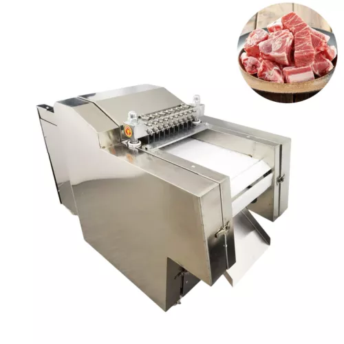 220V Commercial Poultry Meat Cutter Frozen/Fresh Meat Ribs Dicing Machine