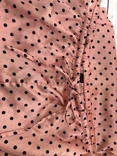 Pigiama Donna Ambrielle XL Rosa Con Pois Nero Raso Setoso Vedi Descrizione - Foto 5 di 8