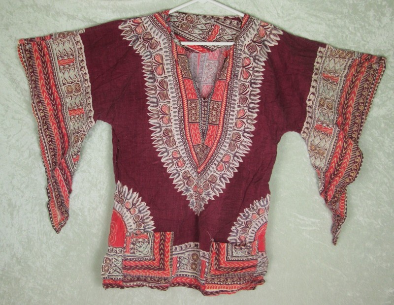 Pakistan Dashiki Shirt Top Angel Wing Vintage