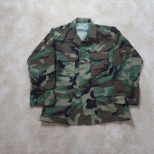Vintage Woodland Camouflage Hot Weather combat Coat Men's medium Reg Army