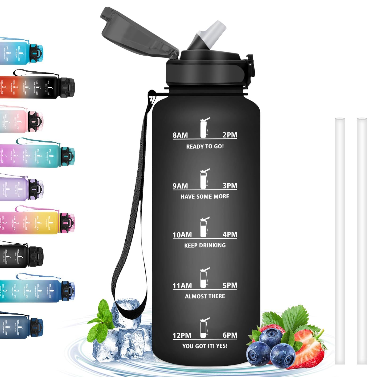 Borraccia 1,5 Litri, Borraccia Palestra Senza Perdite, Borraccia (R9p)