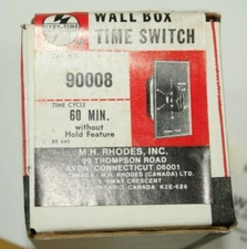 c) Mark Time Wall Box TIMER Switch NEW 60 min.without hold feature