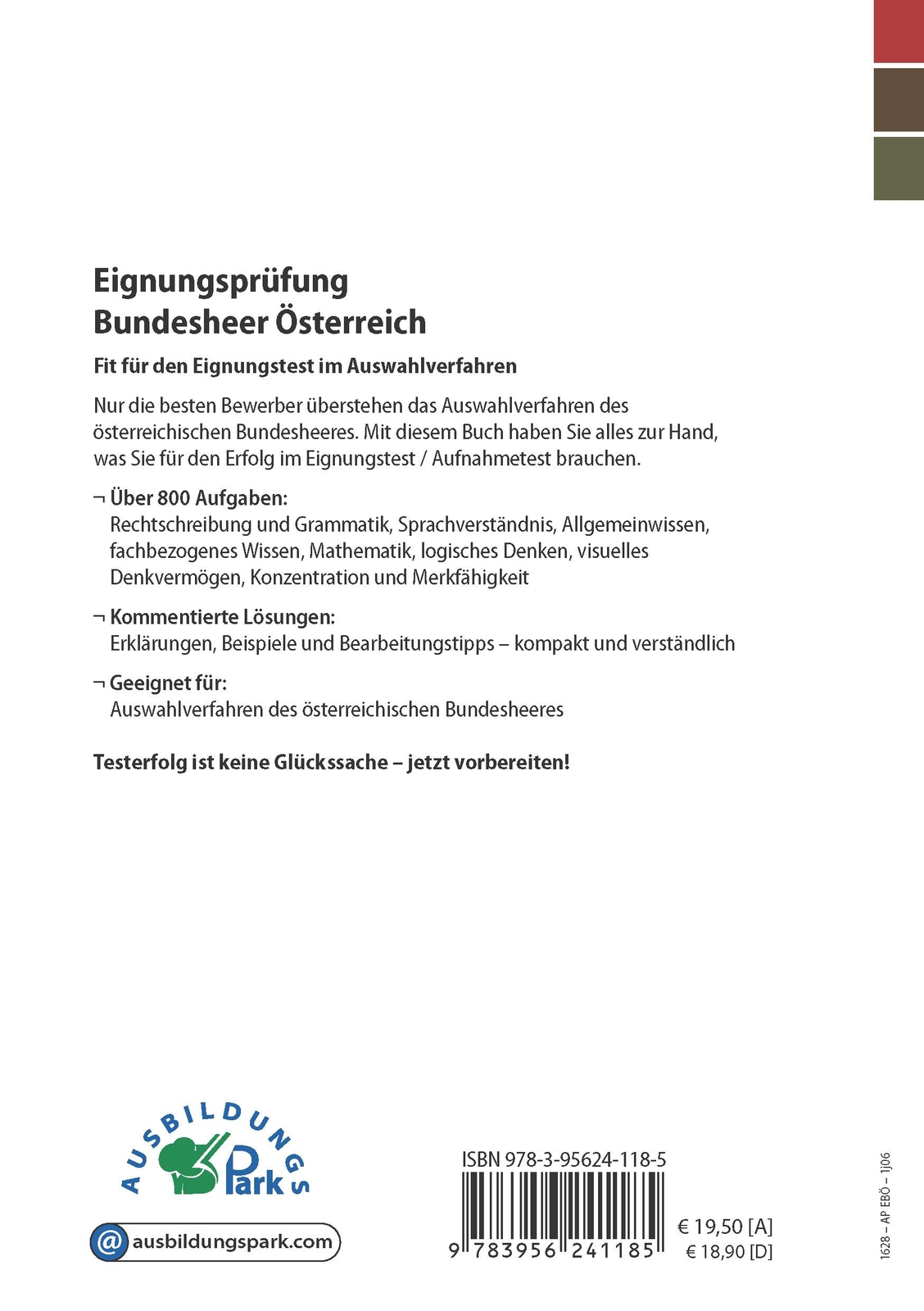 Thumbnail - Eignungsprüfung Bundesheer Österreich Kurt Guth 9783956241185