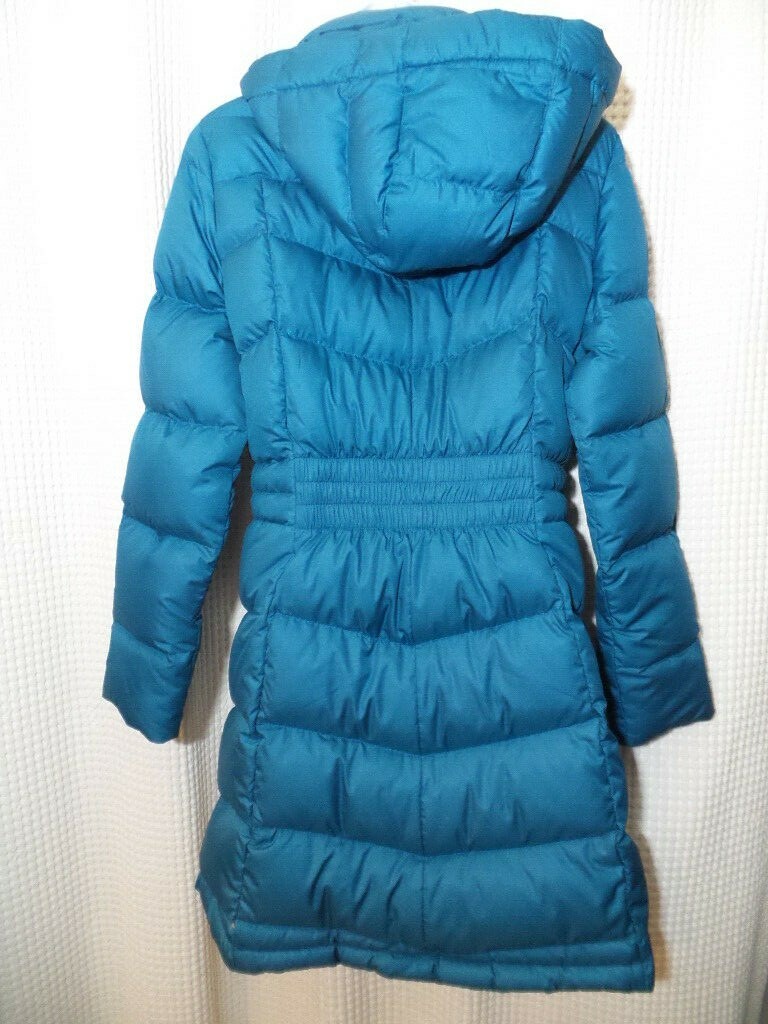 L.L. Bean Warm Core Green Down Long Jacket Coat XXS Petite NEW image 9