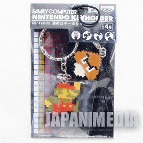 RARE! Super Mario Bros. Twin Keyholder Chain Figure Famicom NES NINTENDO JAPAN 2