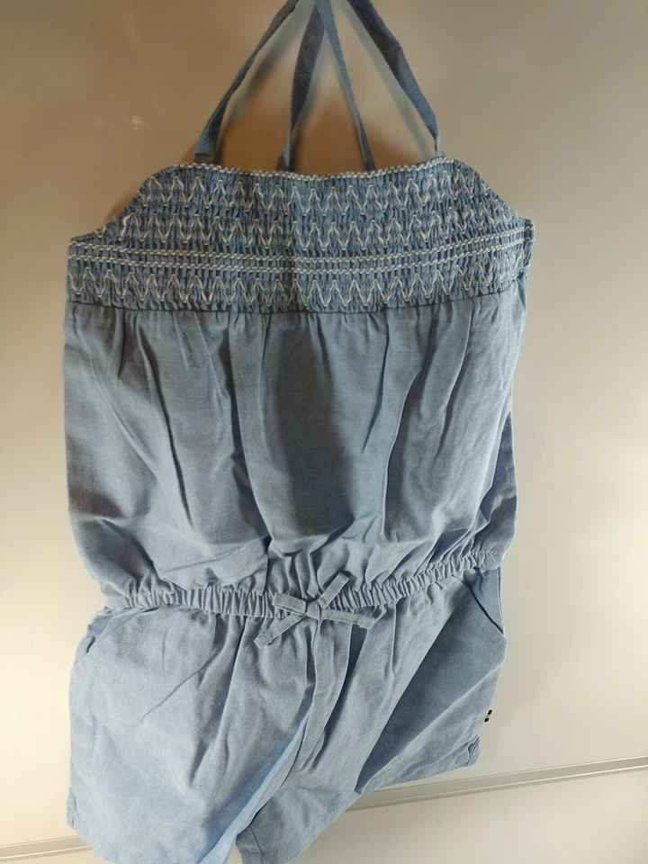 Mameluco Nautica Niñas Azul Sin Mangas Bolsillos Lt Cambray Nuevo Con Etiquetas Foto 2 de 4