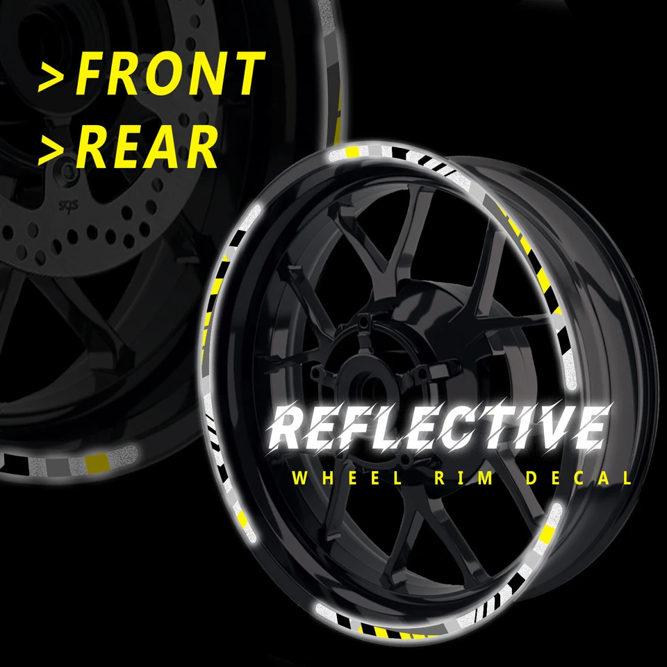 PEGATINA REFLECTANTE SH24 amarilla 17 pulgadas para Suzuki Hayabusa 16 17 18 19 20 Foto 2 de 4