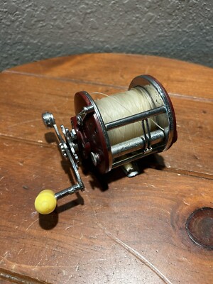 Penn Peer Fishing Reel No. 209 Burgundy USA Made Vintage Smooth Tested