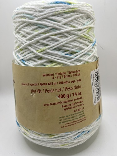 Peaches & Creme Cotton Yarn 14oz Cone Happy Go Lucky Medium 4 Worsted - Picture 4 of 6