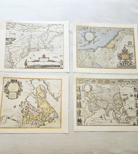 Lot Vintage Deko-Karten 15-16. Jahrhundert: Asien, Kanada Heiliges Land, Neu Belgien - Bild 3 von 19