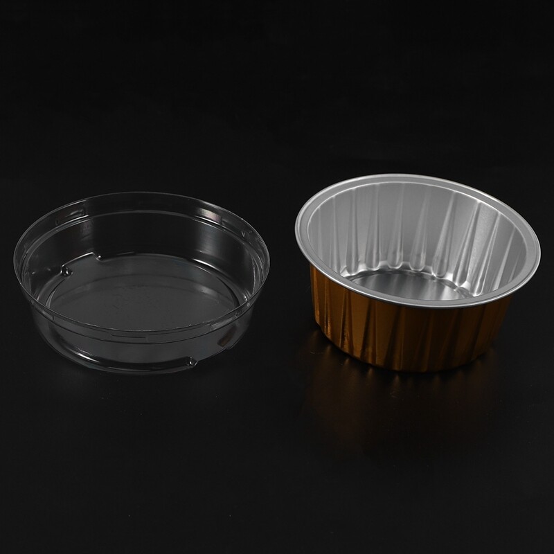 100Pcs Disposable Aluminum Foil Baking Cups Creme Brulee Dessert Oval