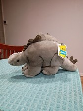 VTG 1980 Dakin Stegosaurus Dinosaur Dino Plush Stuffed Animal 7" Gray Korea