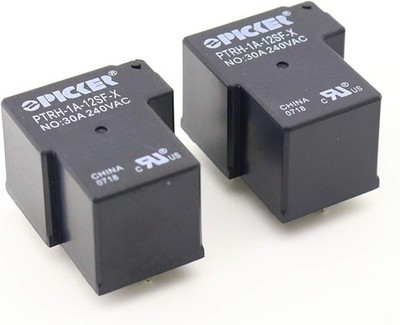 PTRH 1A 12SF X2 SPST 12VDC Coil Sealed 30A 240VAC UL Rated T90 Sealed Power PCB
