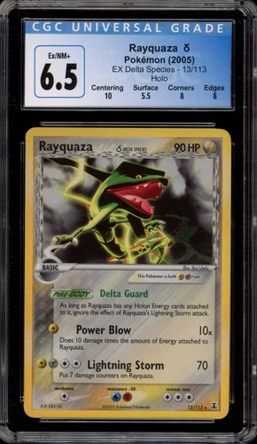 Pokemon Rayquaza EX Delta Species Holo Rare #13 CGC 6.5