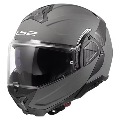 LS2 Advant II Solid Modular Motorcycle Helmet w/SunShield Concrete Gray