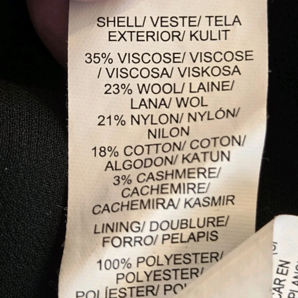 Suéter para mujer Lucky Brand pequeño negro mezcla de lana mangas largas en muy buen estado Foto 4 de 4