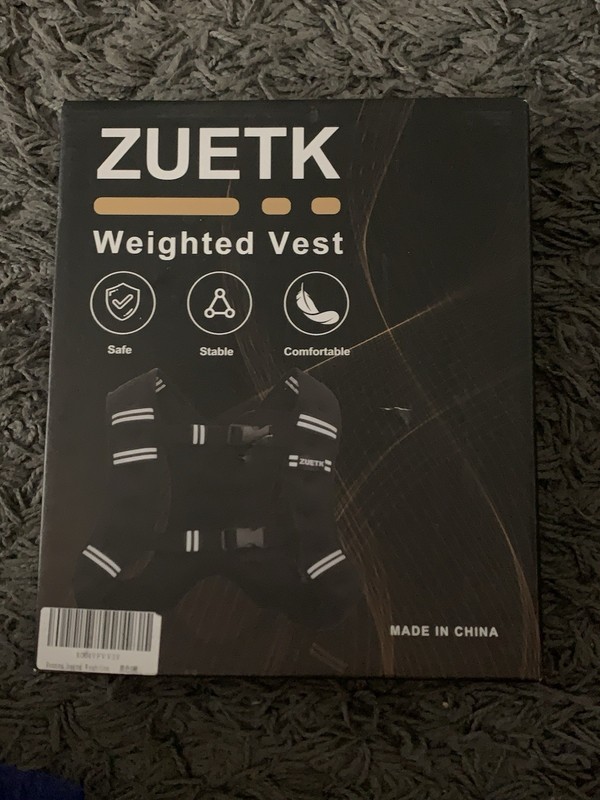 Zuetk Weighted Vest Black 5 Pounds 5lbs Exercise Fitness Workout Unisex