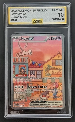 Pokémon Mew EX 053 Holo Black Star Promo Scarlet & Violet 151 - AGS 10 Gem Mint