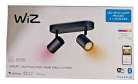 Wiz Imageo 2Er-Spot Tunable White & Color, Dimmbar 16 Mio Farben Schwarz - NEU