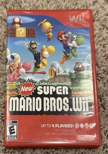 New Super Mario Bros. Wii (Nintendo Wii) Complete in Box CIB - Tested