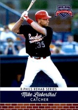 2019 Reading Phillies Rehab 14 Mike Lieberthal Glendale California Baseball Card