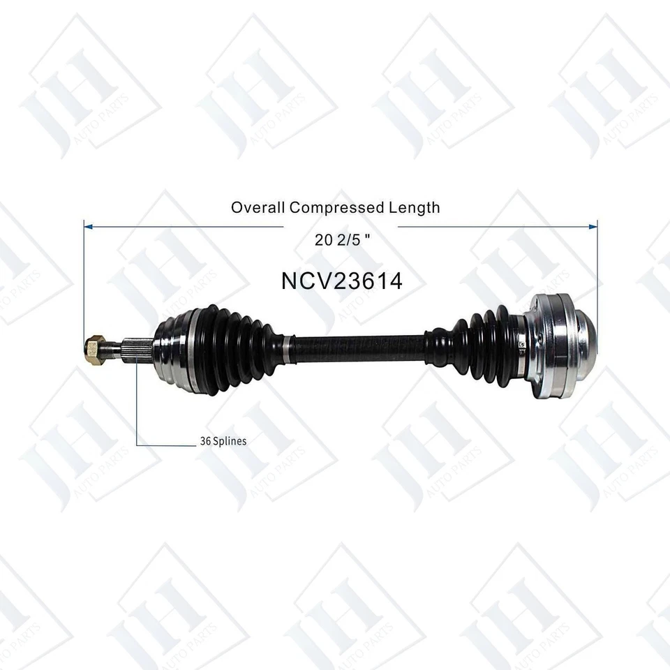 OE Front Left Driver CV Axle Shaft For 2000-03 Audi TT Quattro Base L4 1.8L AWD - Image 2 of 4