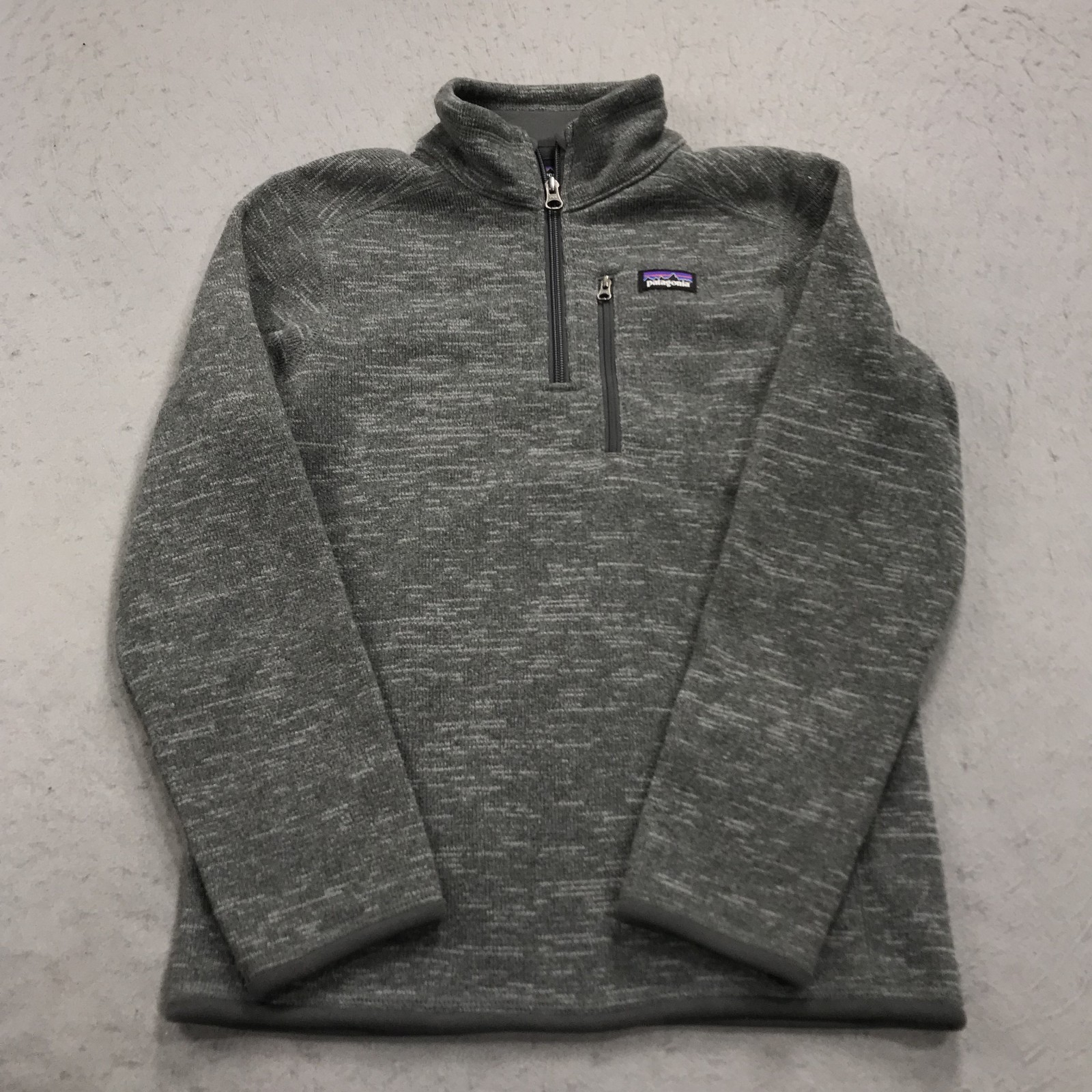 Patagonia Better Sweater Boys Large Gray Fleece Jacket 1/4 Z