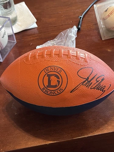 John Elway Signed Autographed Mini Nerf Style Football