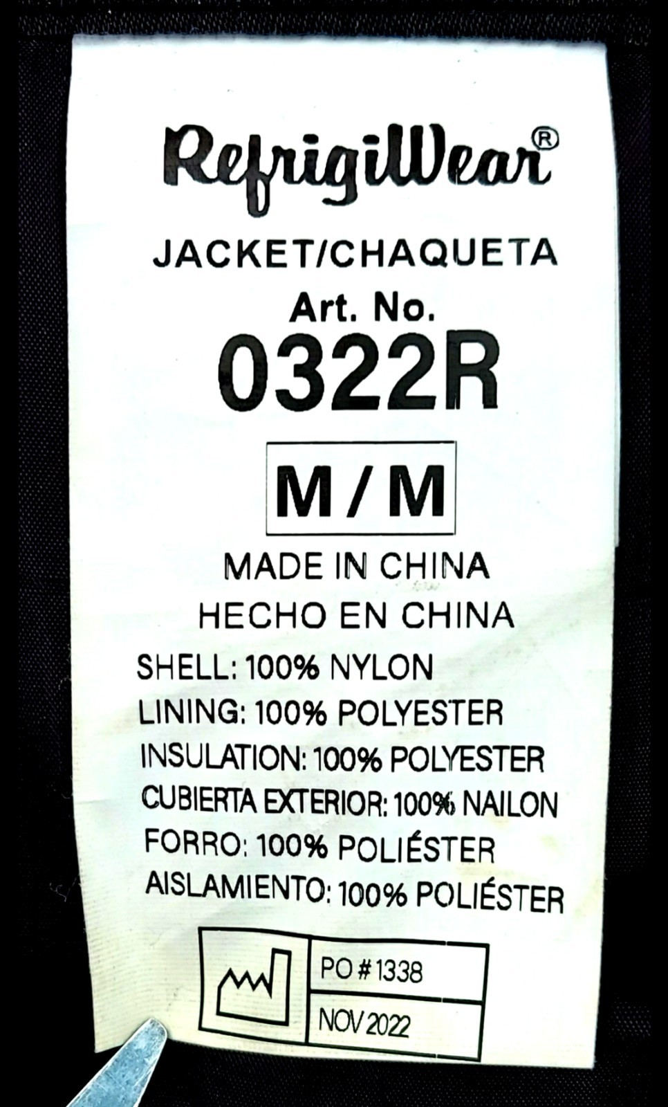 REFRIGIWEAR Men's Black Freezer Jacket Warm Insulated Faux Fir Collar EUC Medium