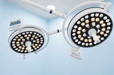 Delta Examination 48+48 Ceiling Surgical Operating Light OR Double Head LED Lamp