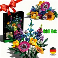939 Stück Blumen Bausteine Set Blumenstrauß...